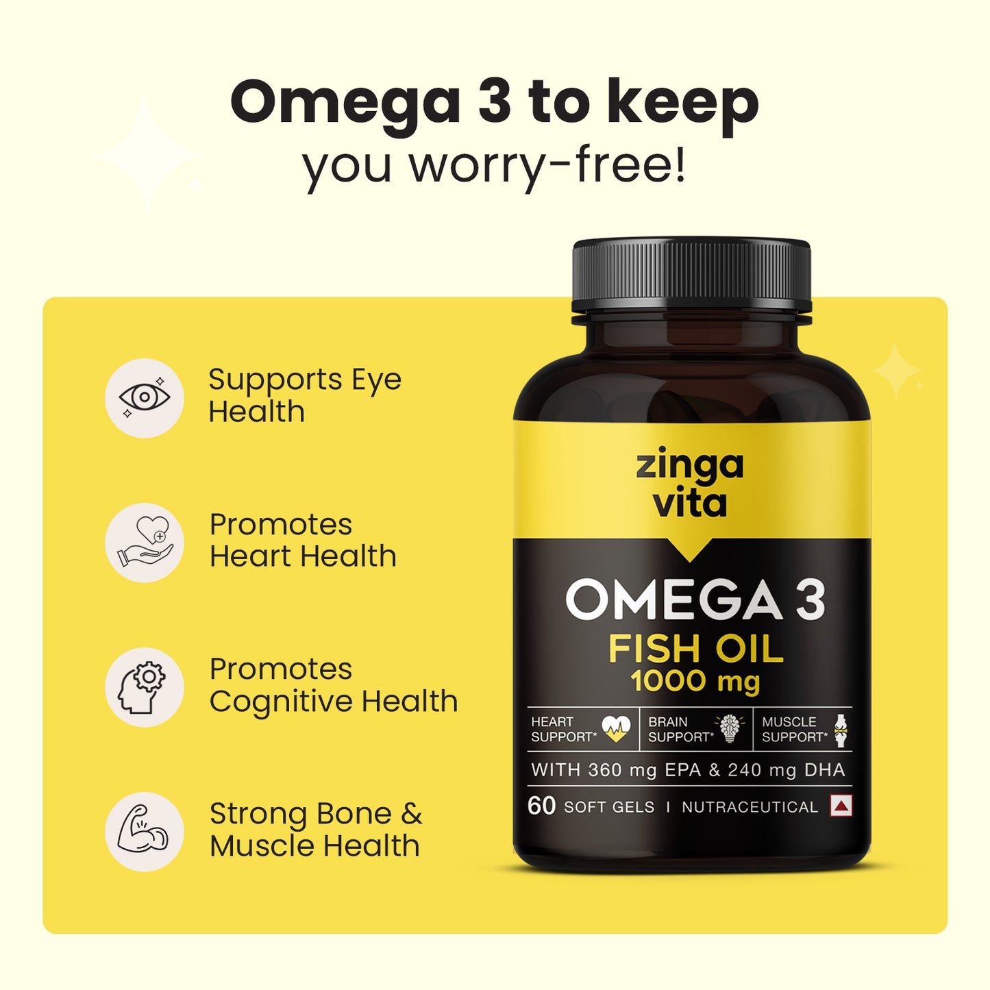 Double Strength Omega-3 Fish Oil Softgels